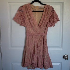 Hello Molly Pink Lace Dress